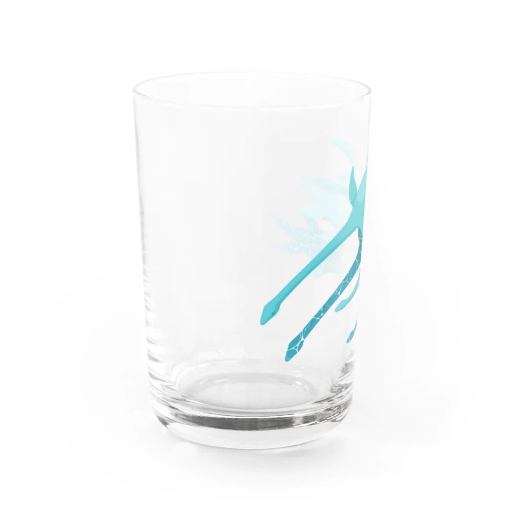 ひぐのエラスモサウルスの親子 Water Glass :left