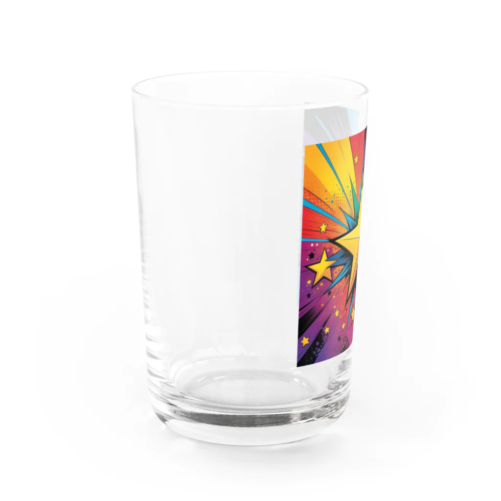 MOCHIDUKI商店のアメコミ風スター Water Glass :left