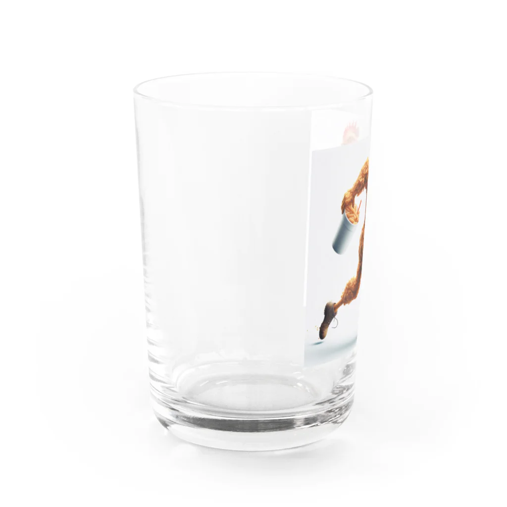 ハピShopのチキンダッシュ Water Glass :left