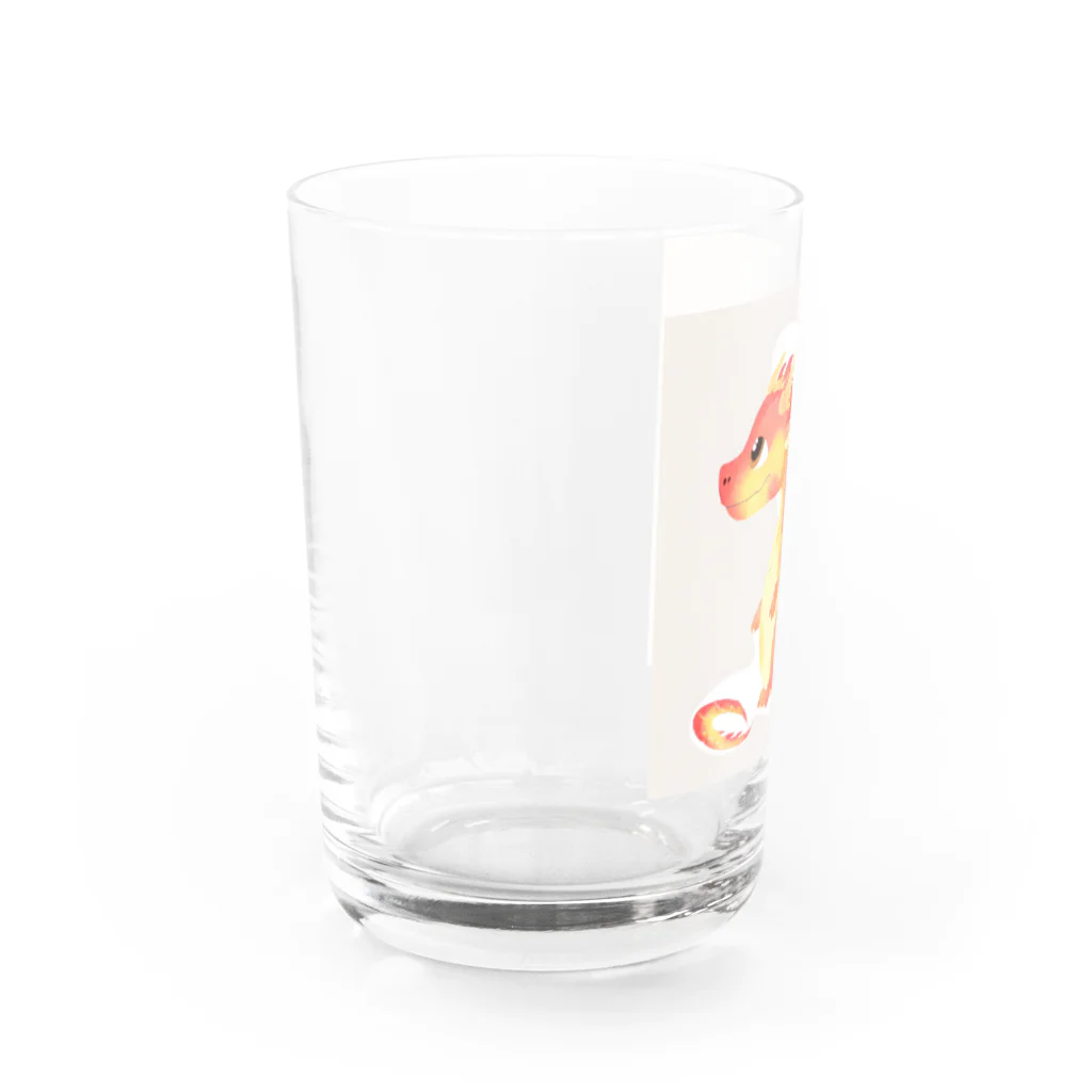 ニャン丸の火の世界に生まれたドラゴン Water Glass :left