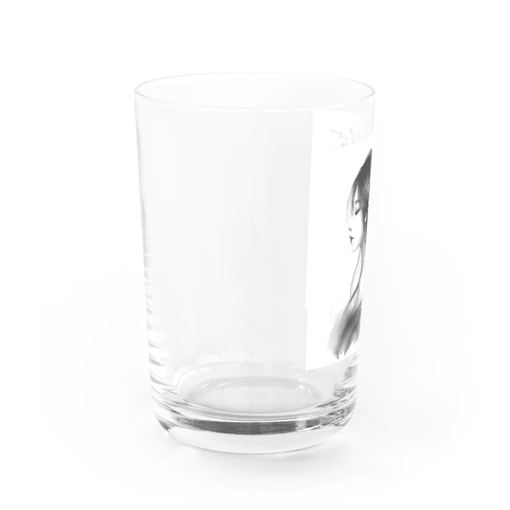 SUMIeの紅と女性 Water Glass :left