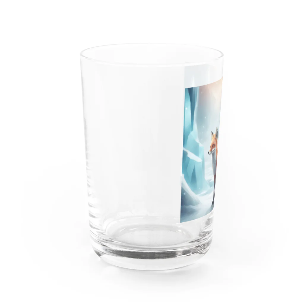 ブルーレイの氷山と狐 Water Glass :left