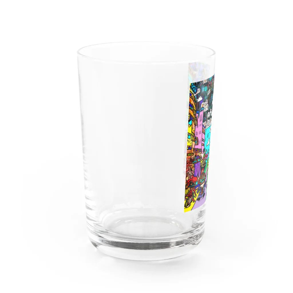 Ａ’ｚｗｏｒｋＳの宇宙人類皆兄弟 VERTICAL Water Glass :left