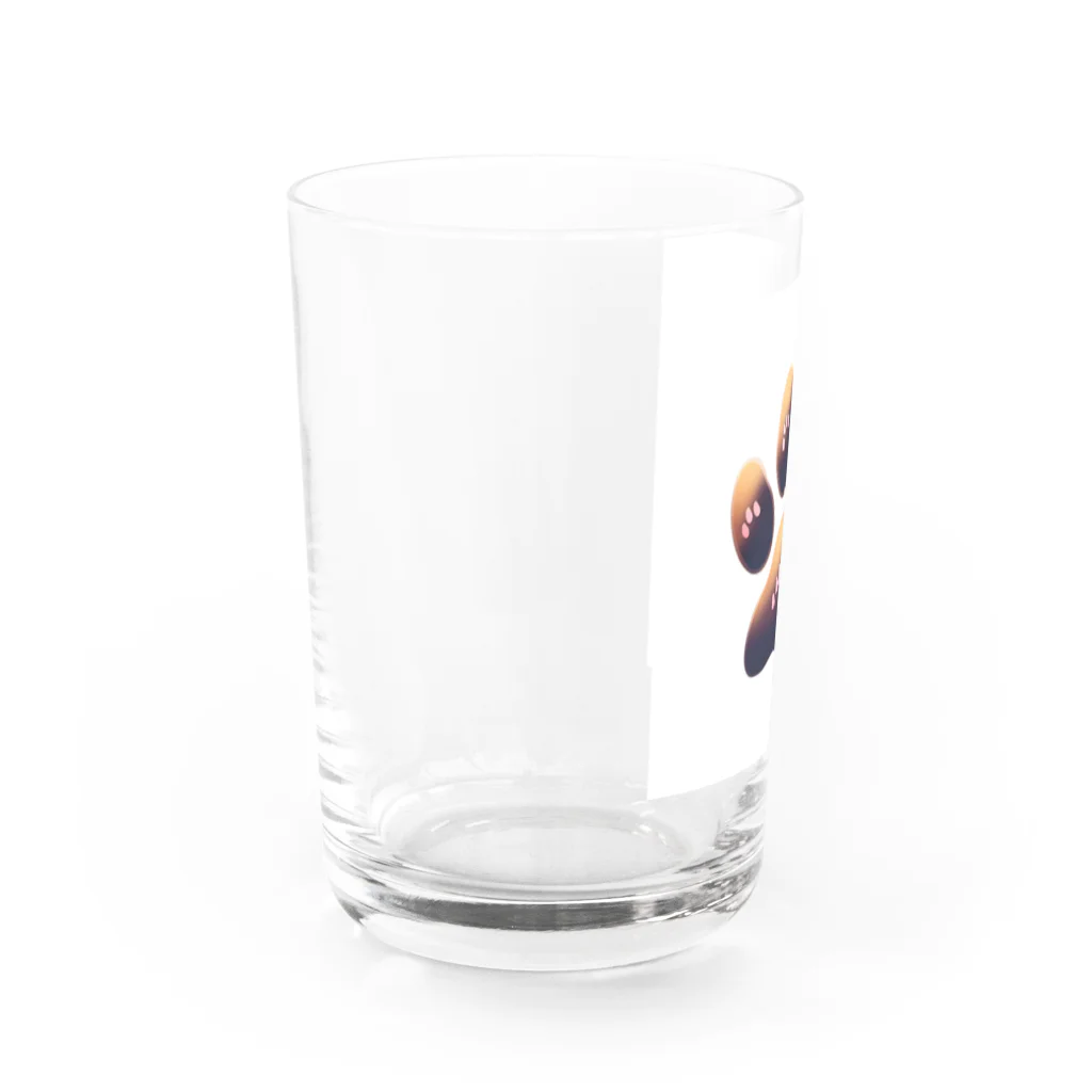 ニャン丸の猫の肉球ニャンポイント Water Glass :left