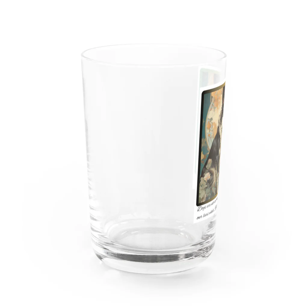 adarahの賢く魅力的ボーダーコリー Water Glass :left