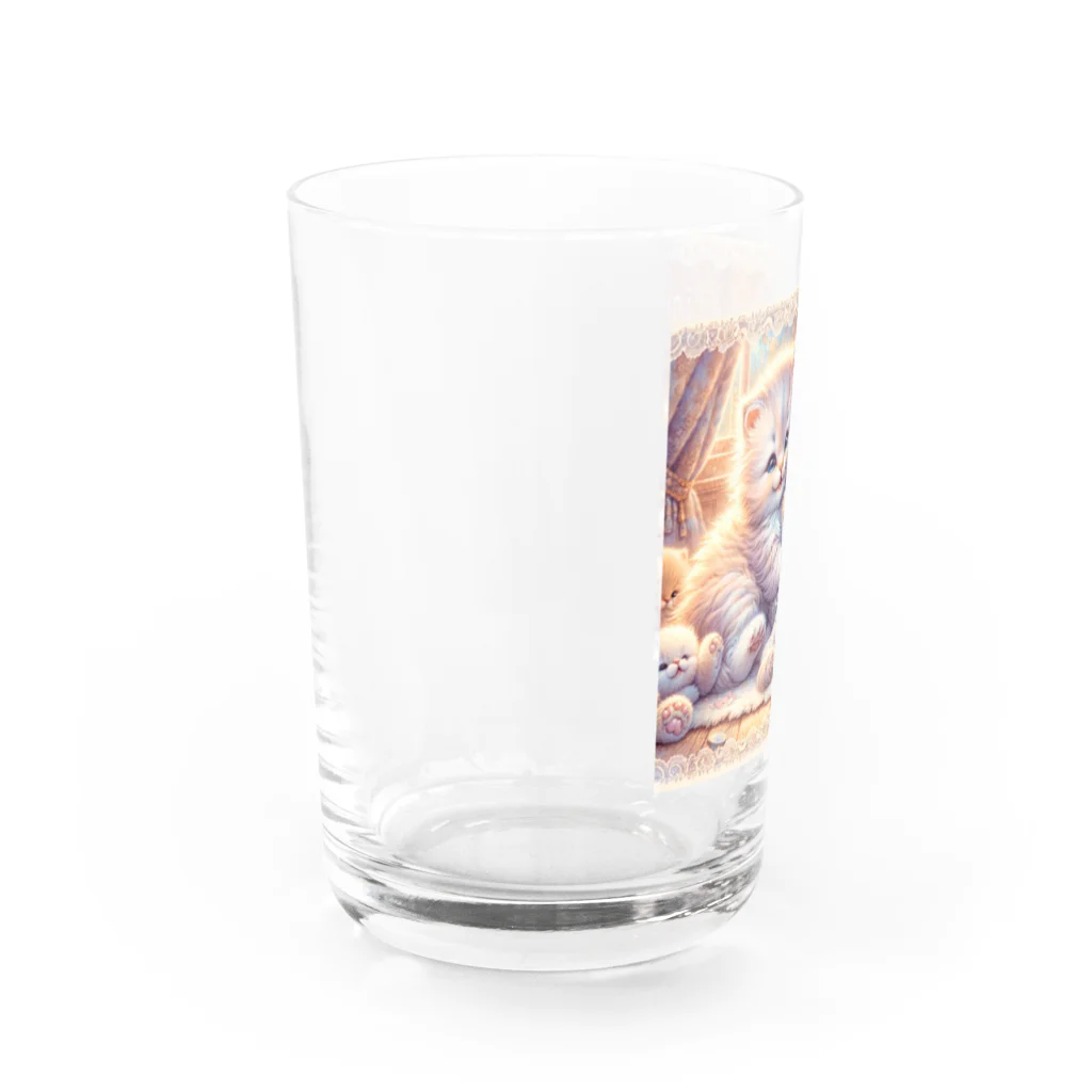 Yuya-Naganoの仲良く遊ぶ兄弟の猫 Water Glass :left