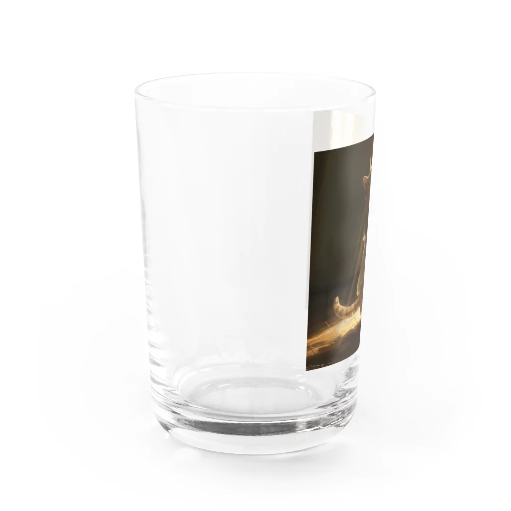 AQUAMETAVERSEの神々しい光を浴びる猫姫 アメジスト 2046 Water Glass :left