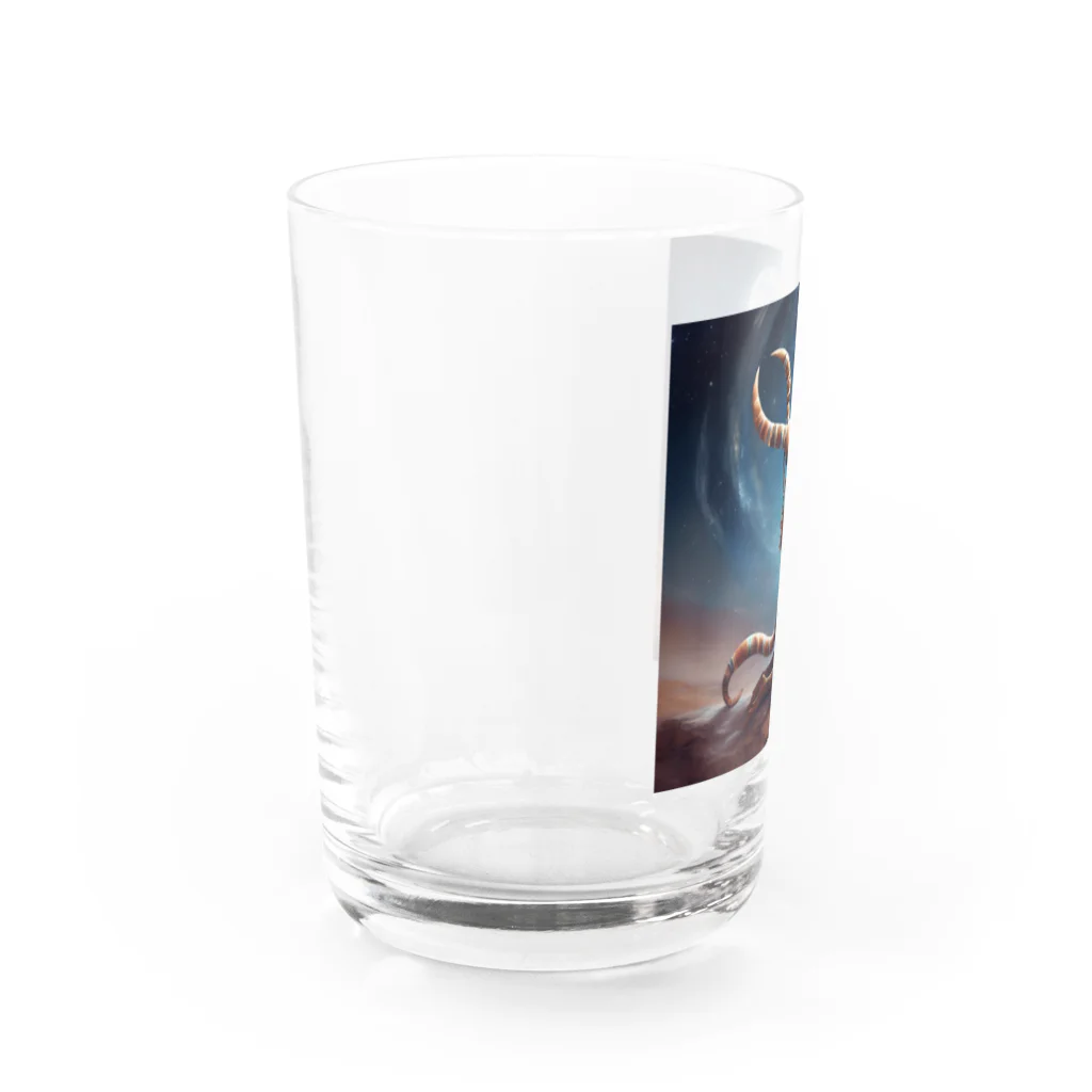 ツキノシタ/ tukinoshitaの月に祈るココペリ Water Glass :left