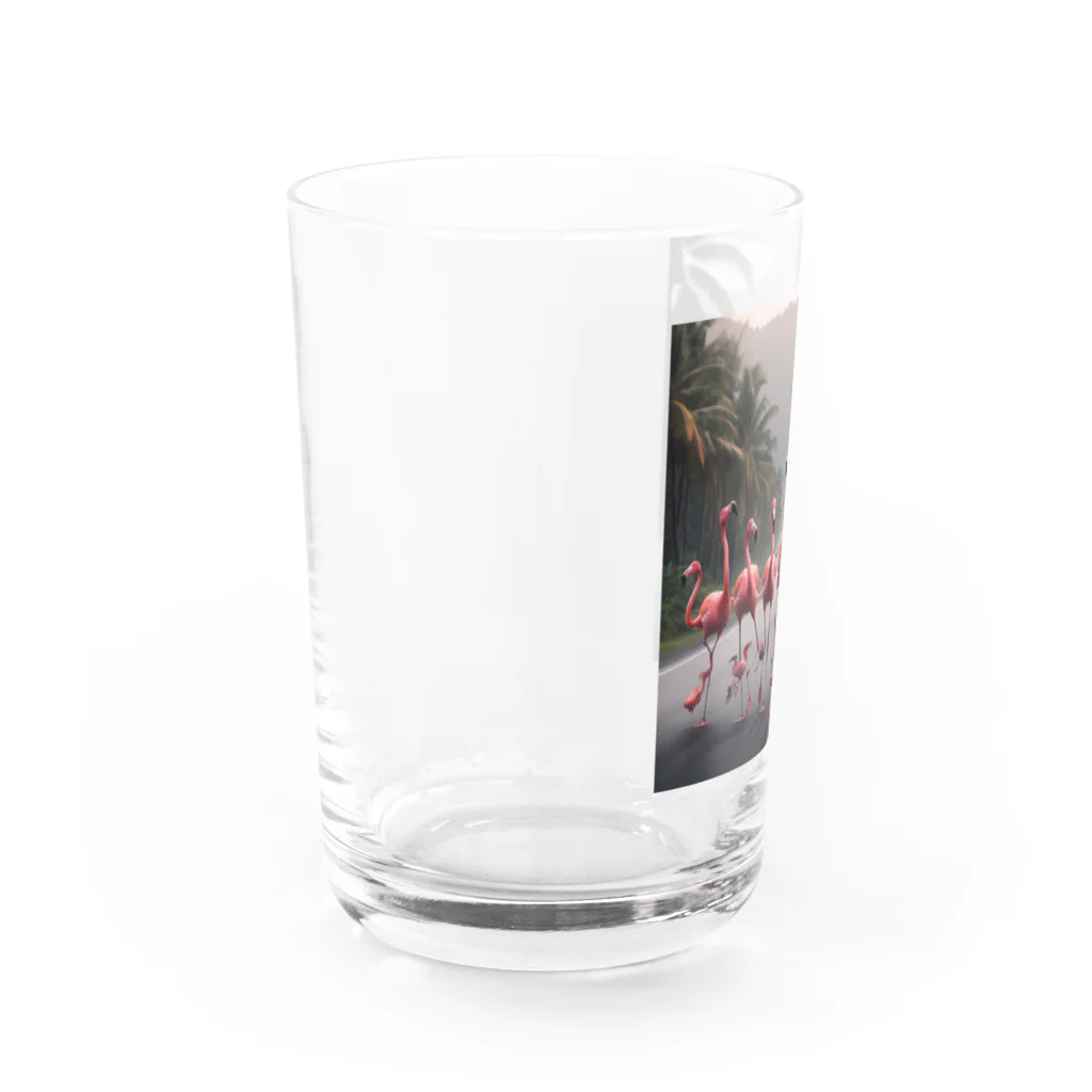 tanayaの音楽を聴くフラミンゴ Water Glass :left