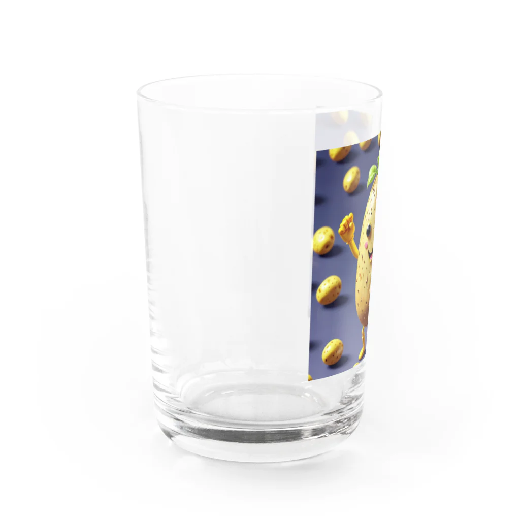 くまくまの踊るじゃがいも Water Glass :left