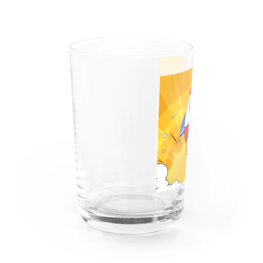 たま屋のロケット大好き Water Glass :left