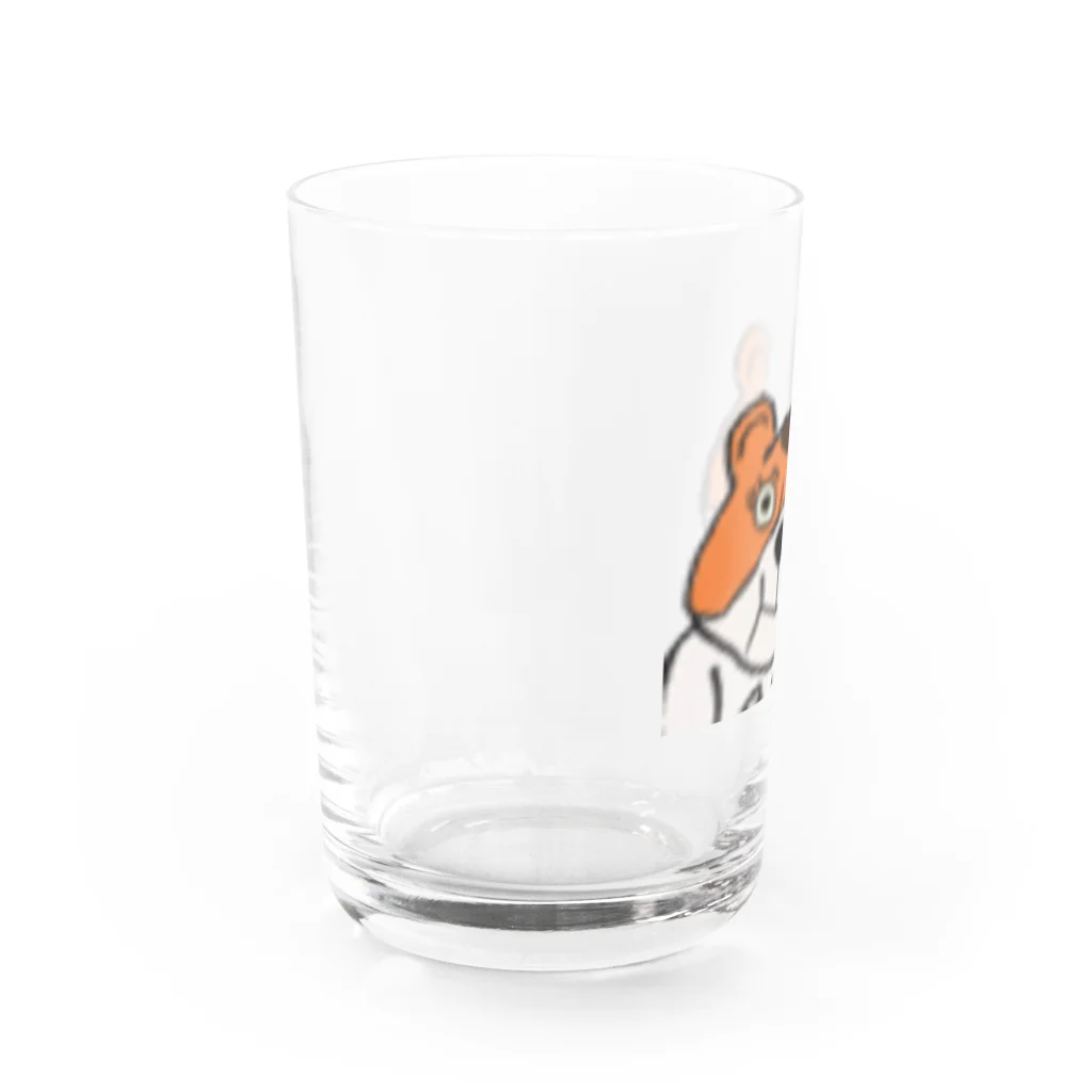 デカい公スターのおじハム Water Glass :left