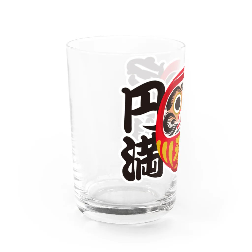 お絵かき屋さんの「家庭円満」だるま ダルマ 達磨  Water Glass :left