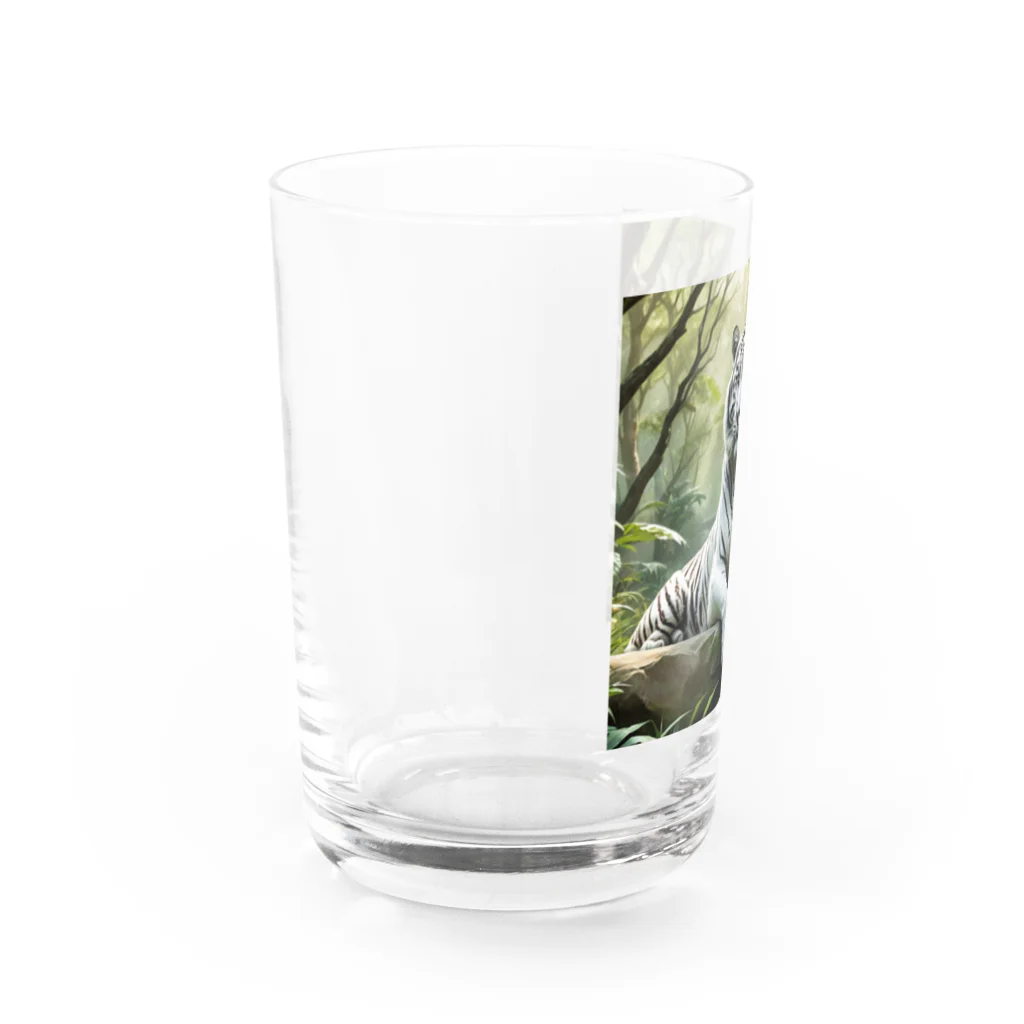 けいのユニークなショップのホワイトタイガー Water Glass :left