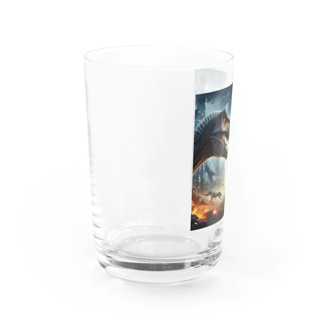 みんとの恐竜vsロボット Water Glass :left