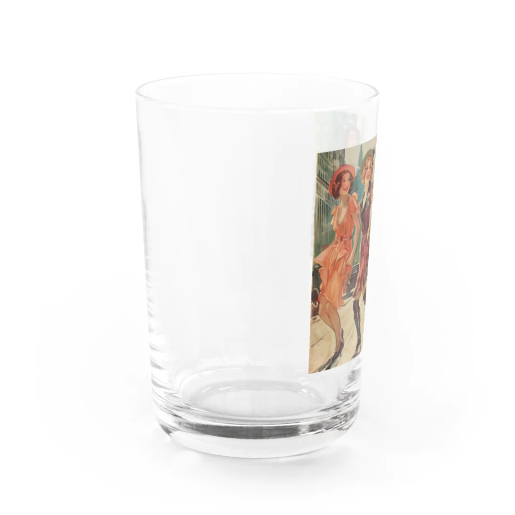 riのニューヨークを歩く女性 Water Glass :left