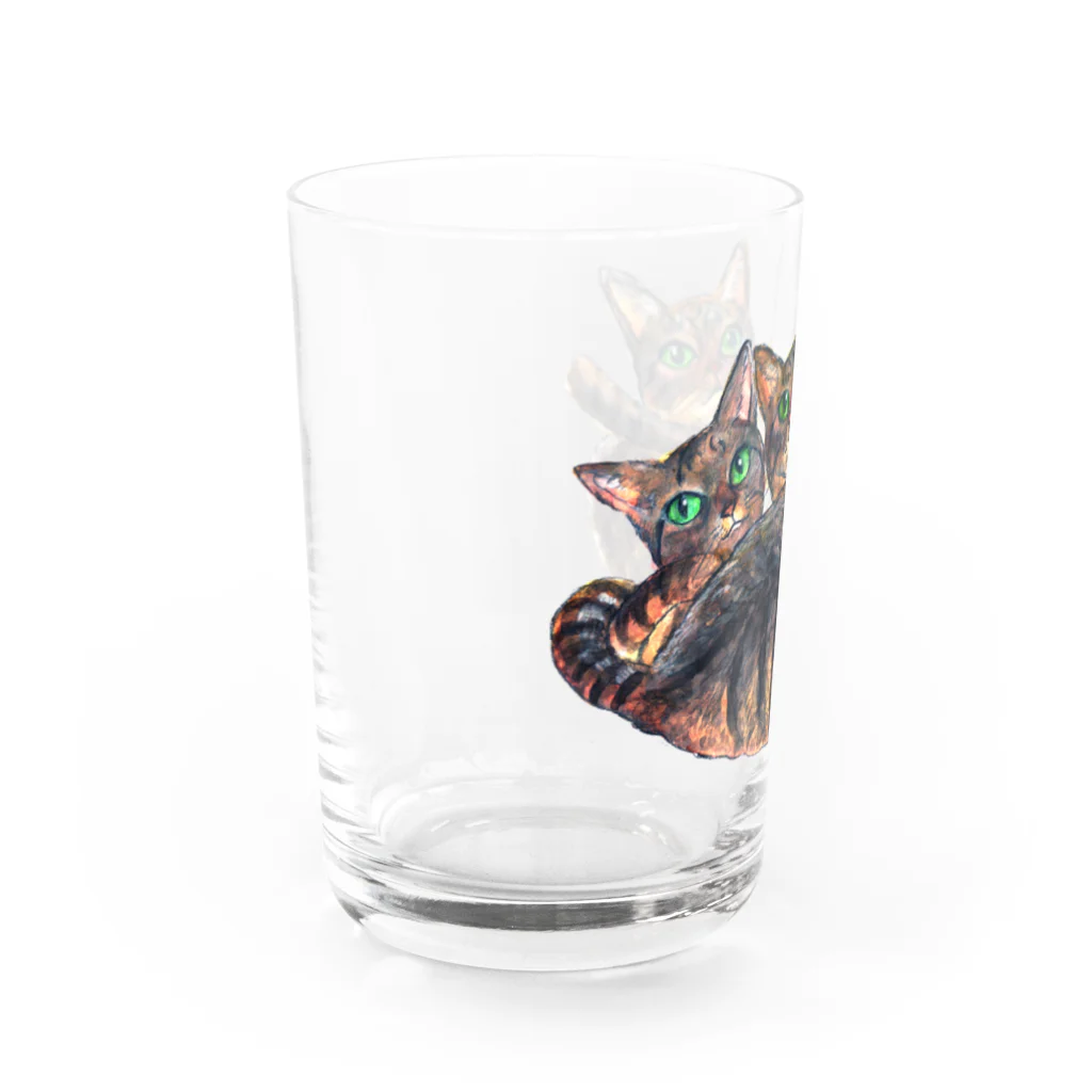 299oflifeのきじとらにゃんべろす Water Glass :left