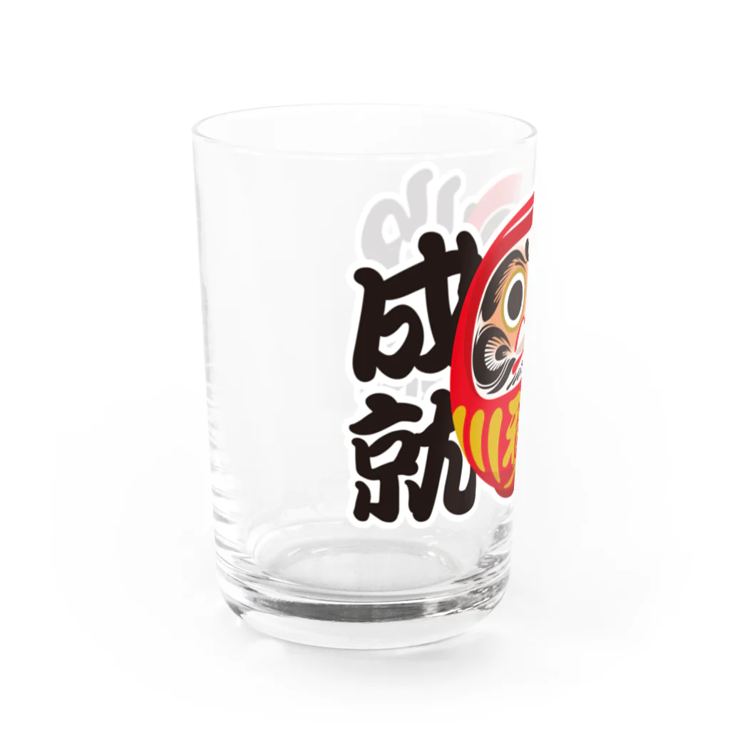 お絵かき屋さんの「心願成就」だるま ダルマ 達磨  Water Glass :left