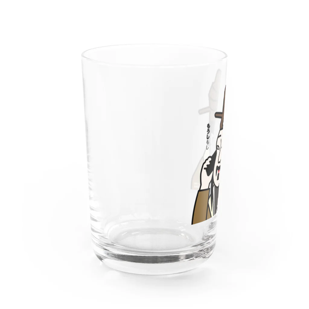 B-catのだじゃれ偉人シリーズ「孟子」 Water Glass :left