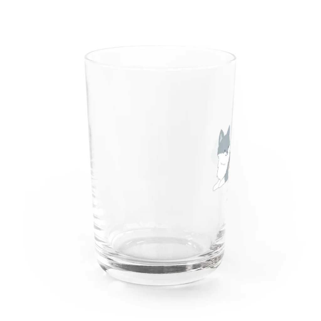 おいしいのぼくたちなかよし【おおかみとねこ】 Water Glass :left