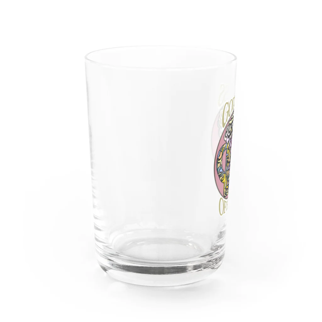 もんぴのアトリエのビールの女神さま Water Glass :left