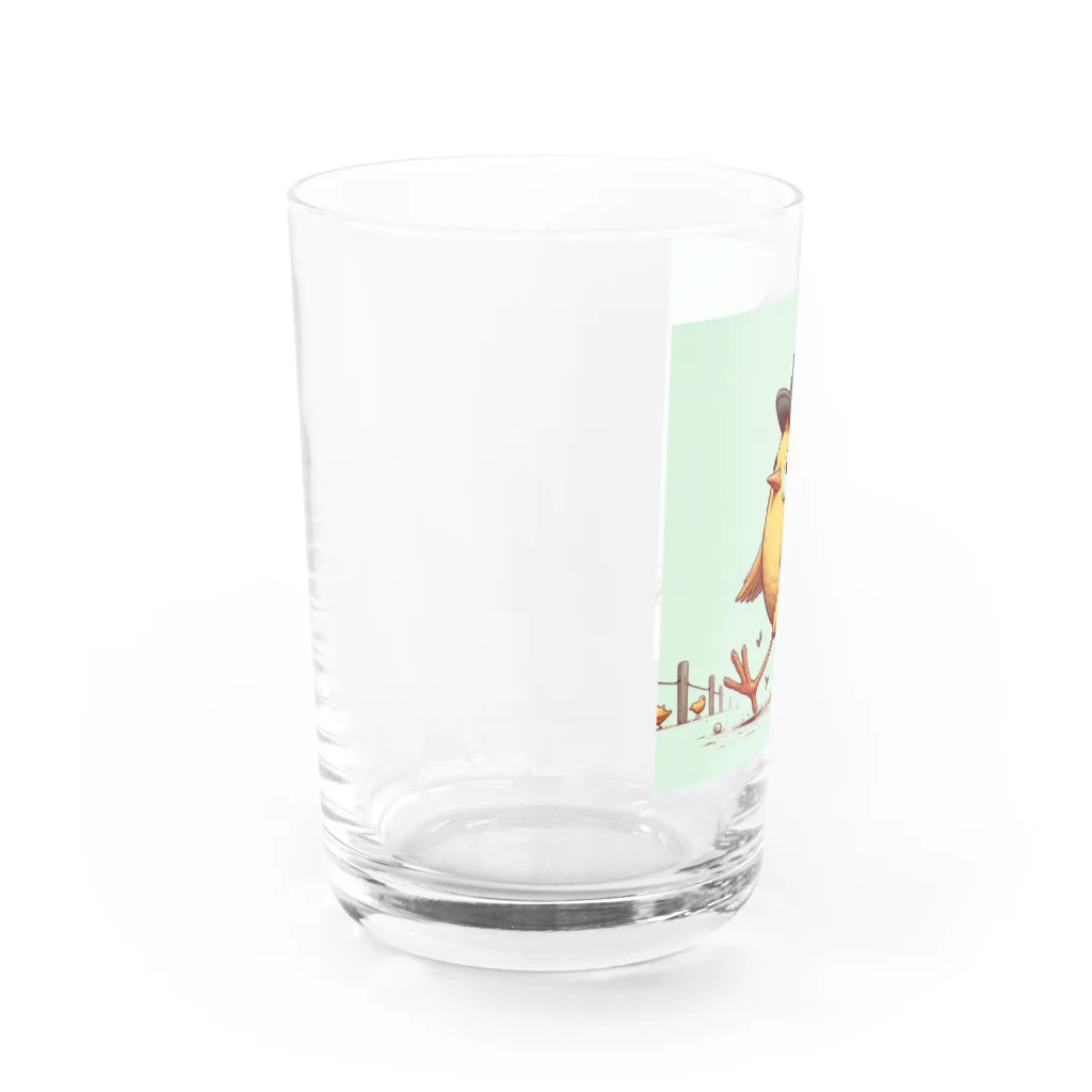 「動物ミリ屋」のピヨピヨ歩きましょ Water Glass :left