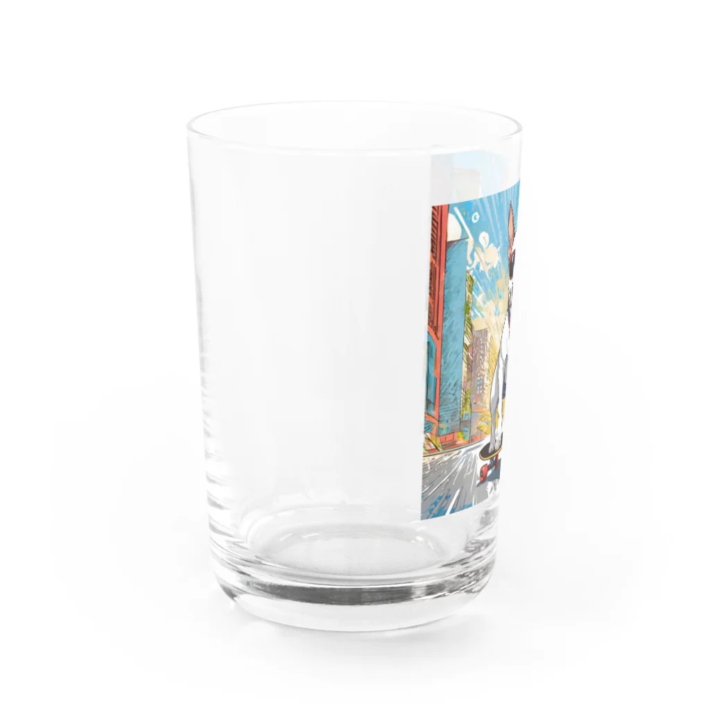 Bull Terrier Paradeの🛹スケーターヴィンセント Water Glass :left