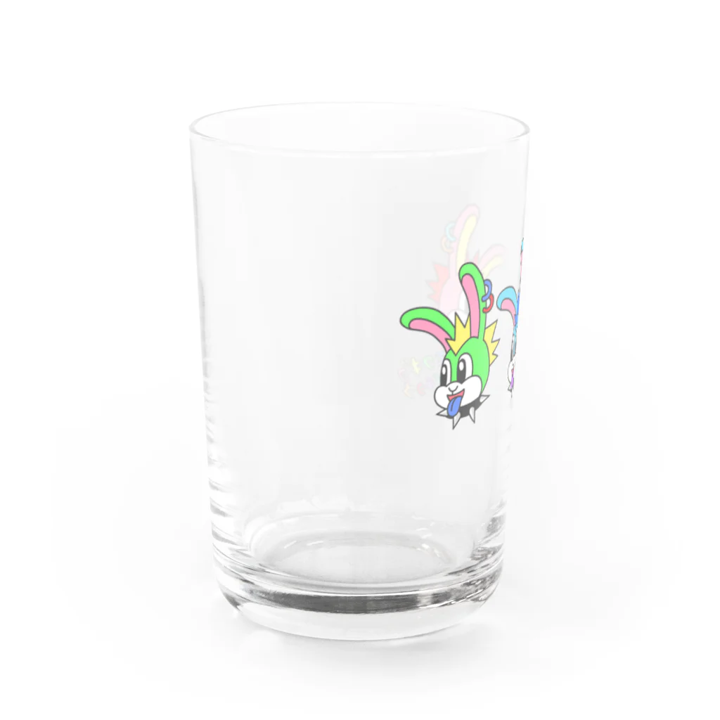 mokugyobuchoの三連モヒカンウサギさん Water Glass :left