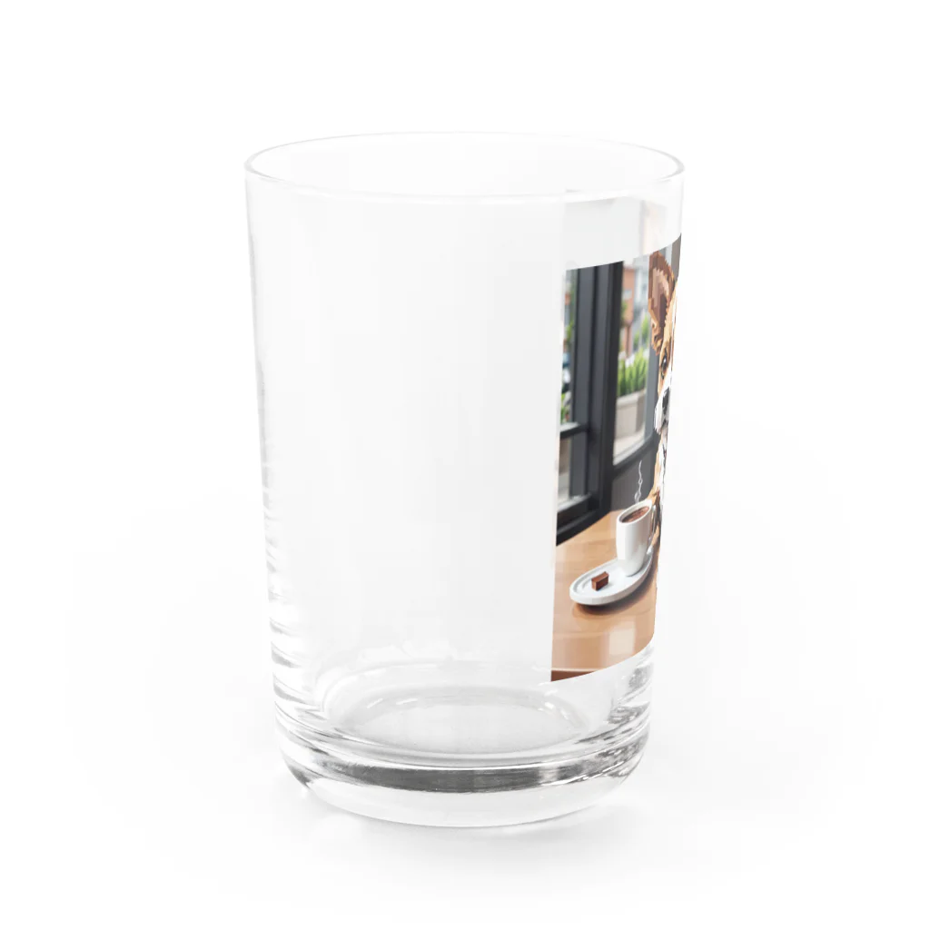 8-Bit Oasisのcoffee dog Water Glass :left