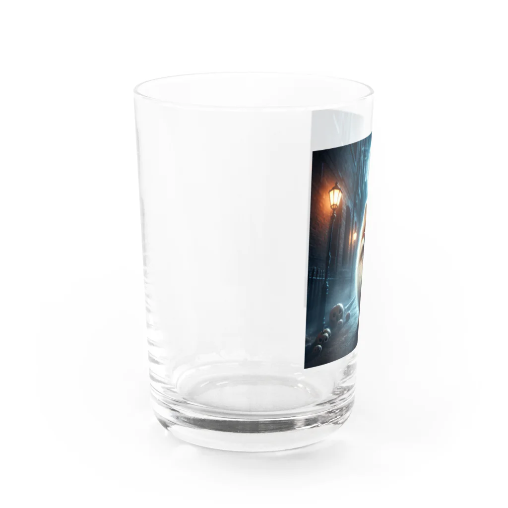 かんぱい工房のホラーポメラニアン Water Glass :left