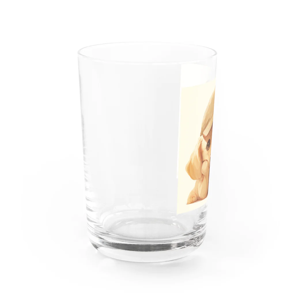 AQUAMETAVERSEのキャプをかぶった可愛い子犬 Marsa 106 Water Glass :left