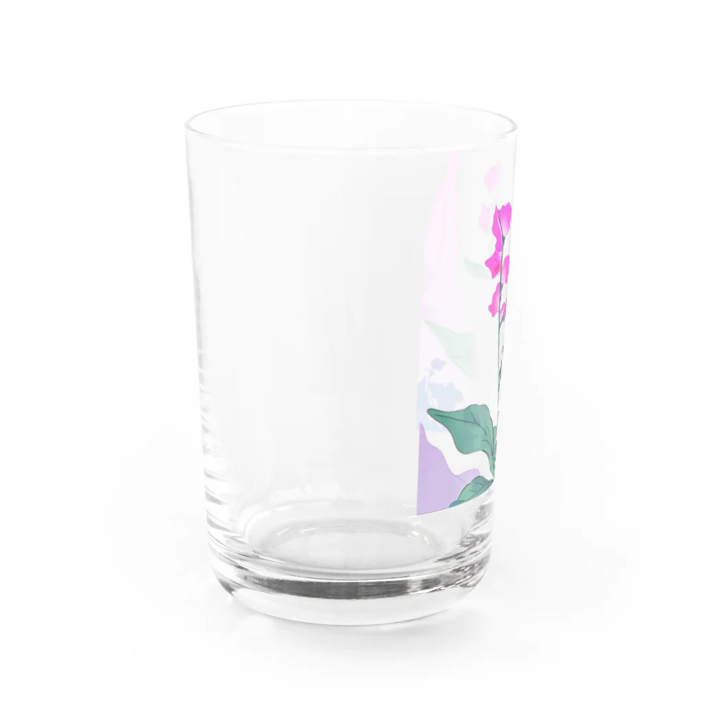 RetrowaveFlowerのRetrowaveFlower-スイートピー- Water Glass :left