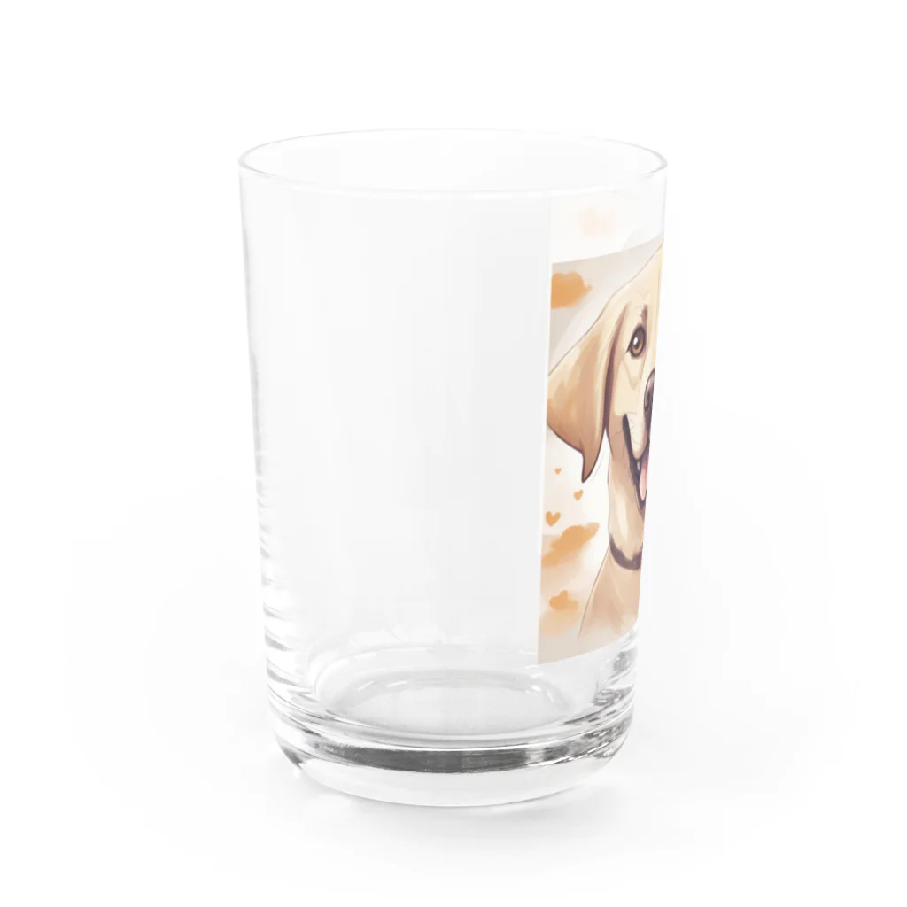 siawasejikanの素敵な笑顔のラブラドール Water Glass :left