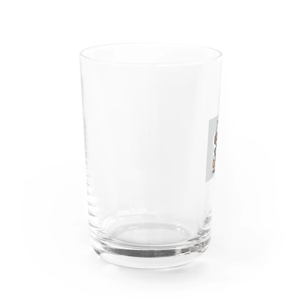 Freedomのかわいいロボットのイラストグッズ Water Glass :left