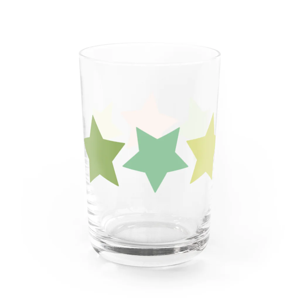 つきしょっぷのくすみカラーの星 Water Glass :left