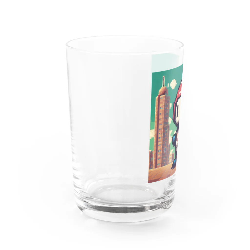 レトロゲームイラストのドット絵キャラクター Water Glass :left