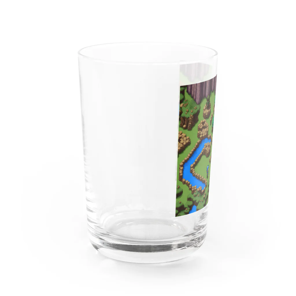 レトロゲームイラストのレトロゲードット絵ファミコン4 Water Glass :left