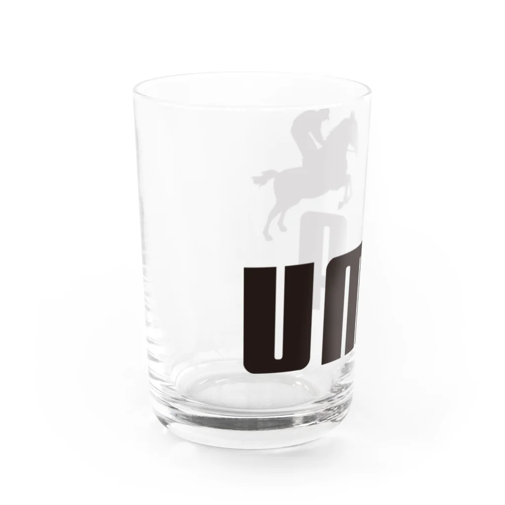 牛川 暗のグッズショップのUMA（黒） Water Glass :left