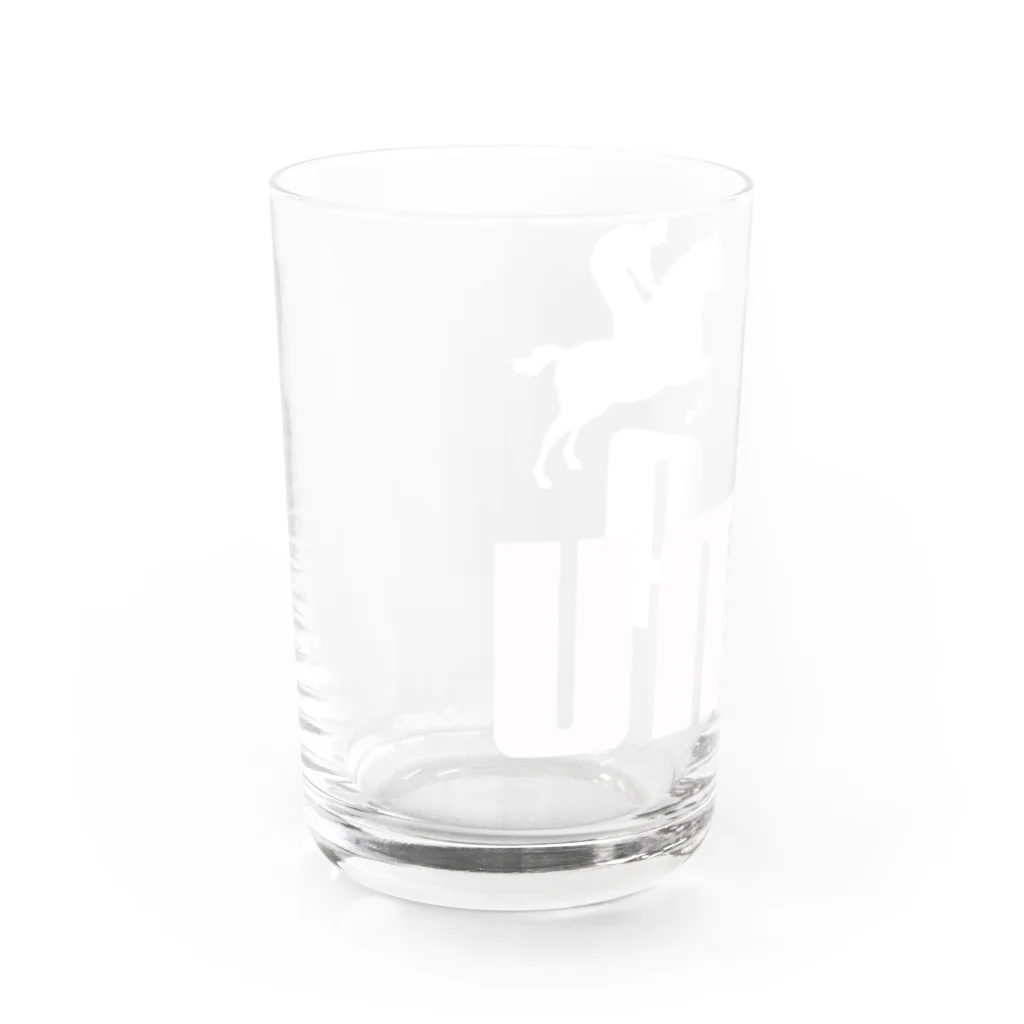 牛川 暗のグッズショップのUMA（白） Water Glass :left