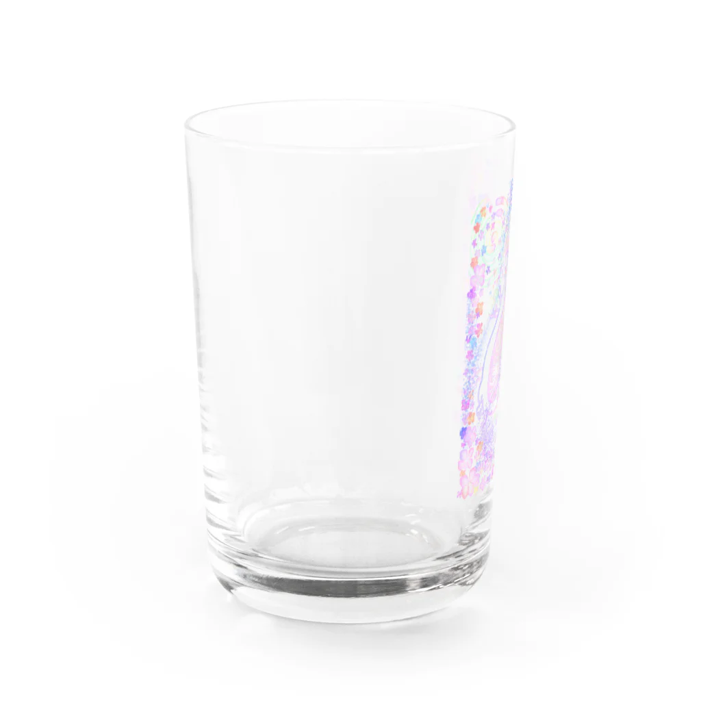 ちゃすみんwith Dragon&Angelの舞桜aqua(クリア) Water Glass :left