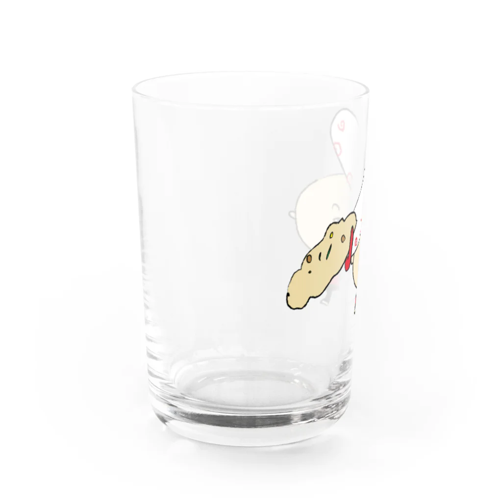 ふとまに雑貨店のちゃぁはんくん Water Glass :left