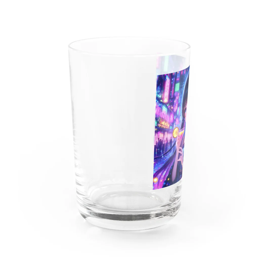 AIデザインちゃんの酒豪AIちゃん　地下アイドルの息抜き Water Glass :left