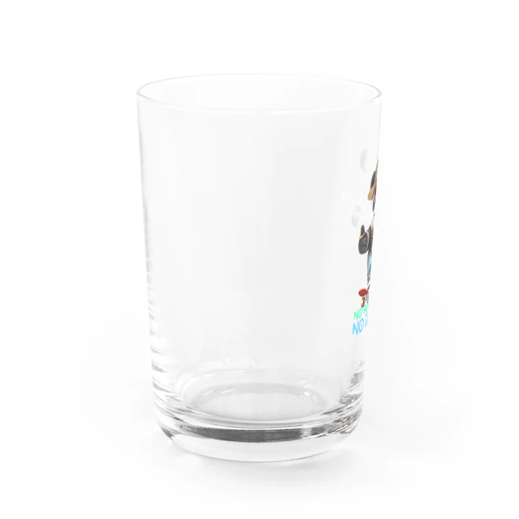 kazu_gのスケボーのない人生なんて!(パンダ)濃色用 Water Glass :left