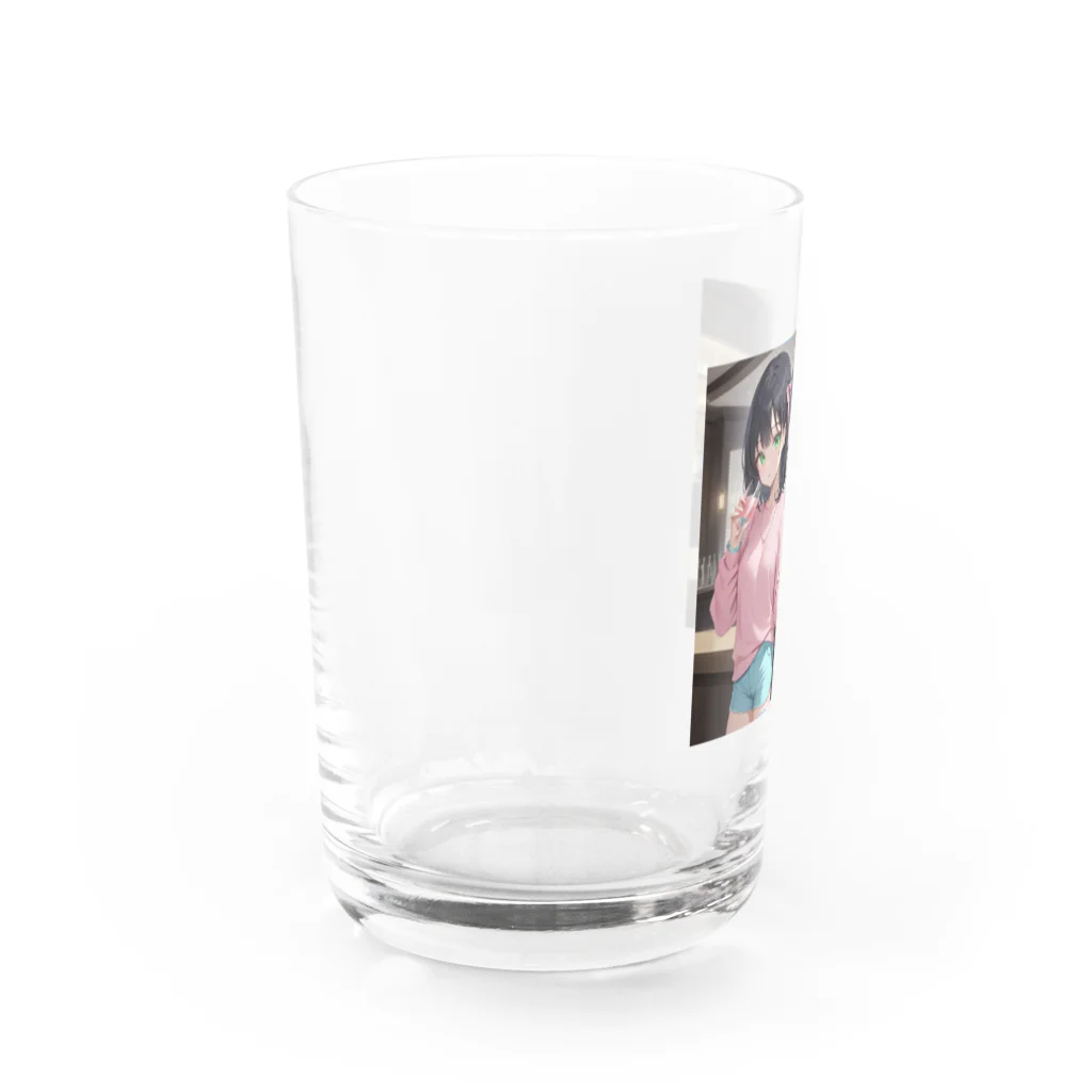 AIデザインちゃんの酒豪AIちゃん　ロリ系女子のワイン愛好家 Water Glass :left