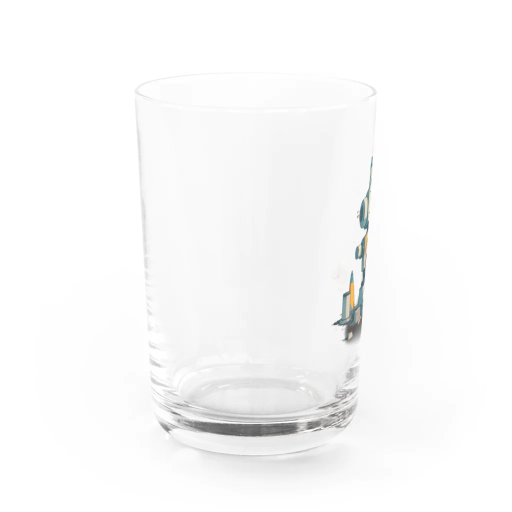 mirinconixのいろいろと四角いレトロなガラクタロボットくん Water Glass :left