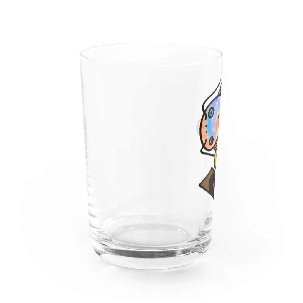 Tetsutaro Andoの蓄音機から飛び出るナマズ君 Water Glass :left