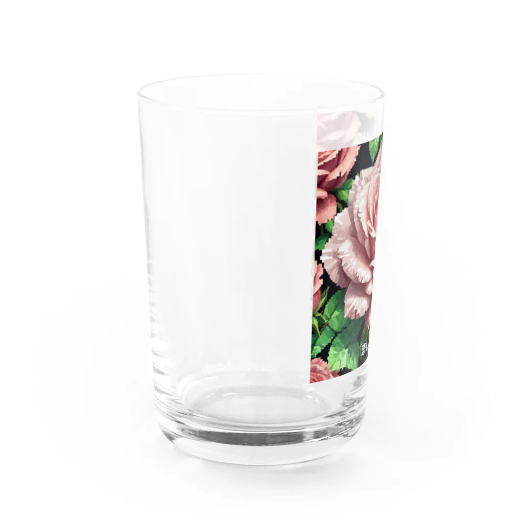 ユウキスタイリッシュショップの一輪のバラ Water Glass :left