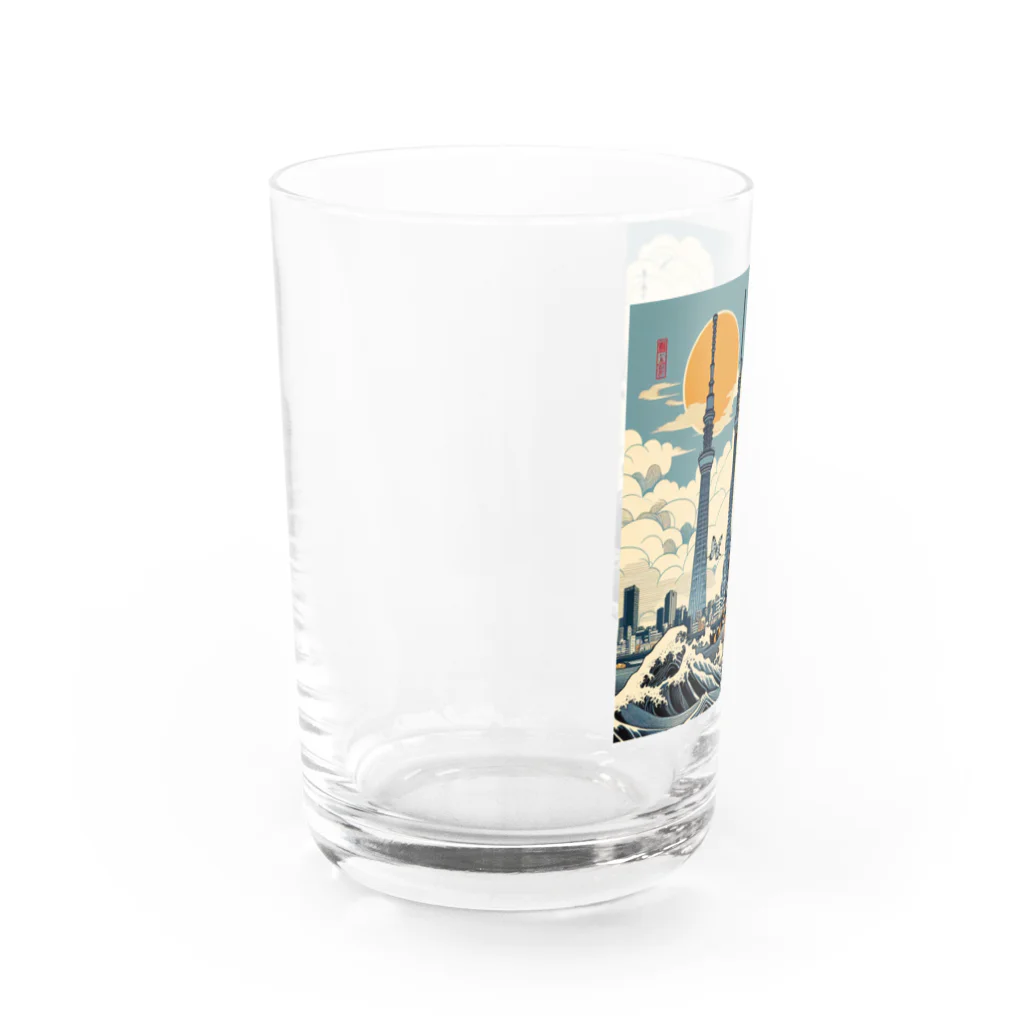 momonekokoのワイルドな虎 Water Glass :left