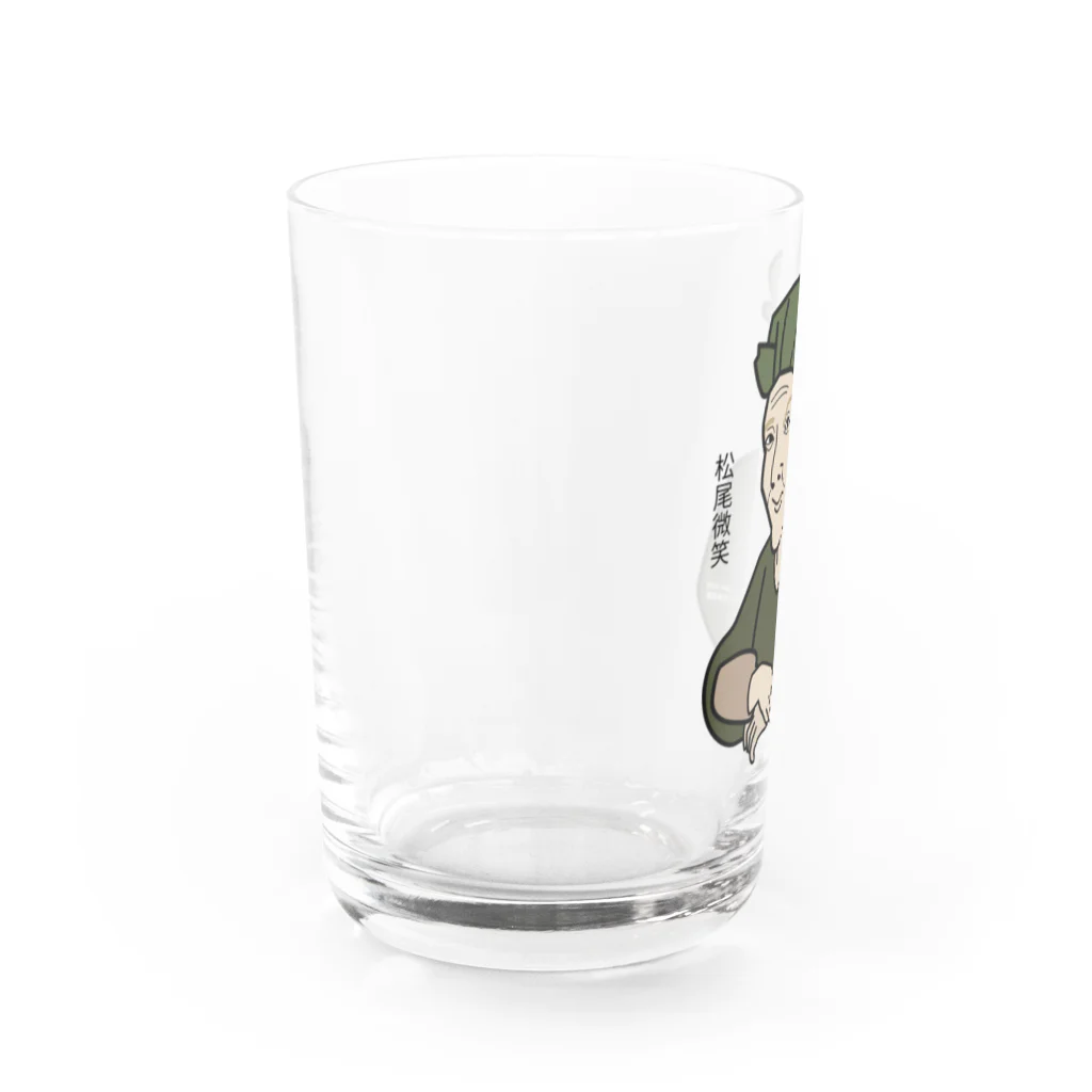 B-catのだじゃれ偉人シリーズ「松尾芭蕉」 Water Glass :left