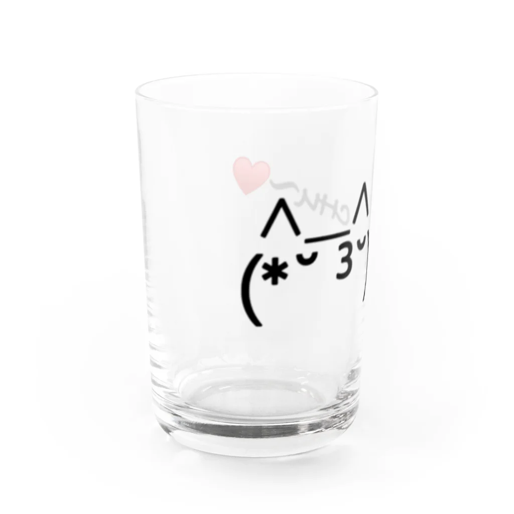 ちゅーにゃんのかおもじちゅー Water Glass :left